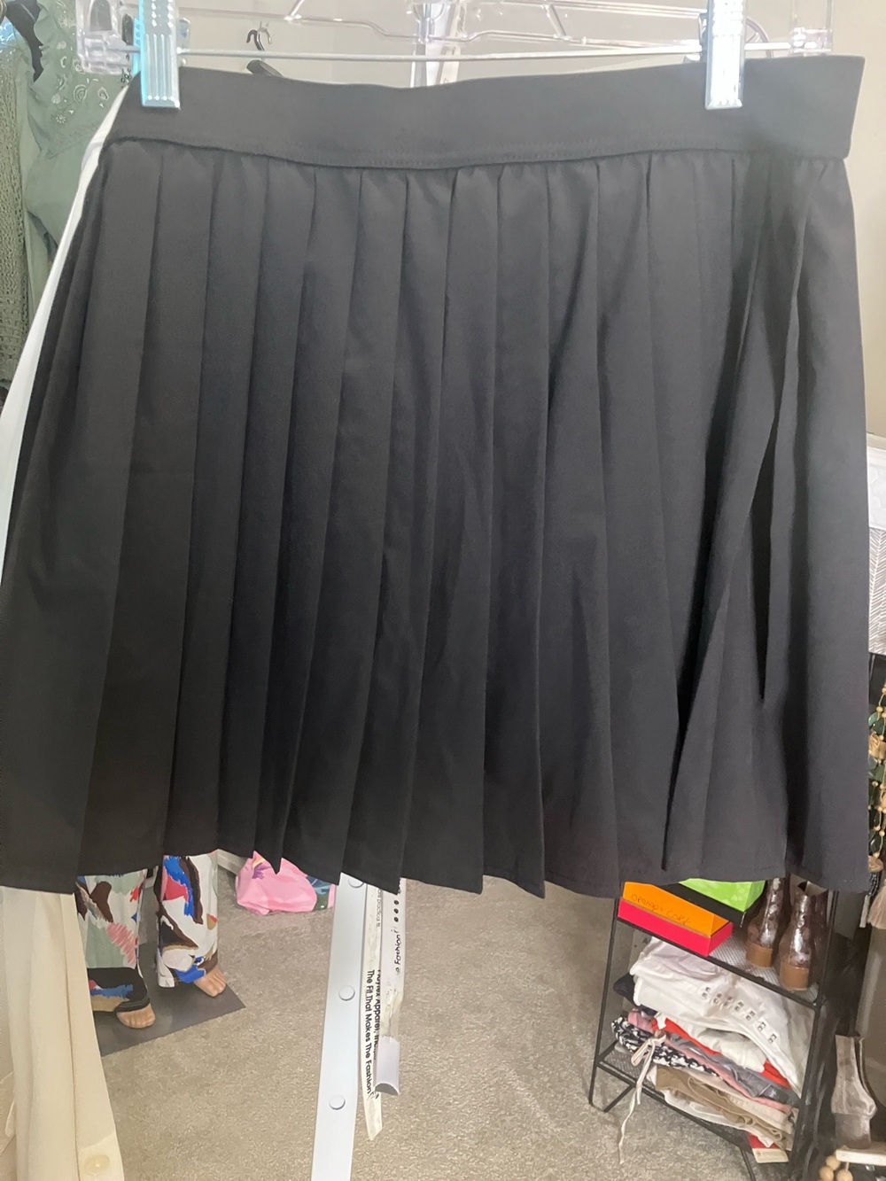 Women's Black Pleated Tennis Skort - Classic Athletic Style